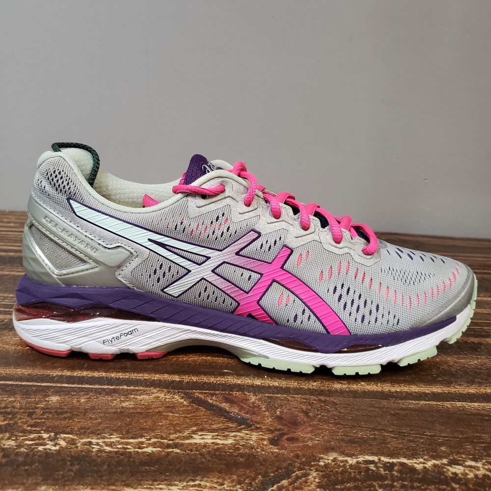 Asics Gel Kayano 23 Women's Size 9 Running Shoes Gray Pink T696N